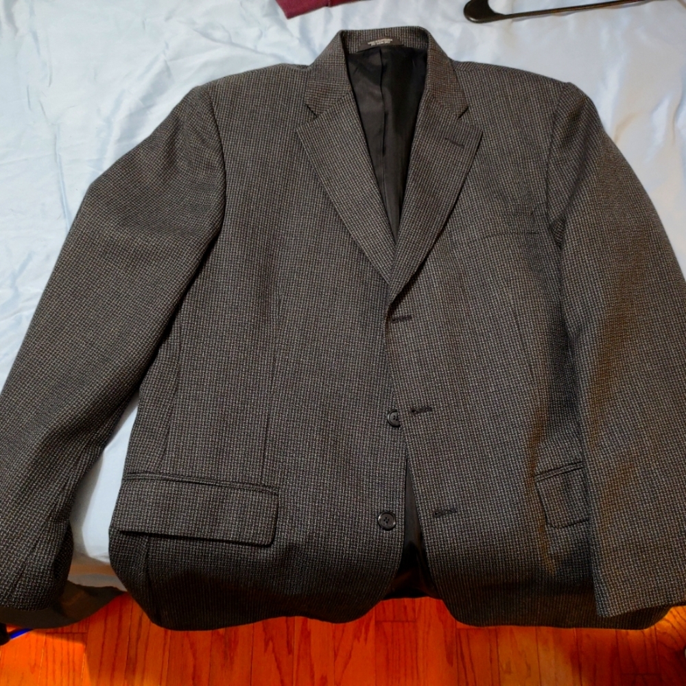 Haggar collection blazer black and gray
